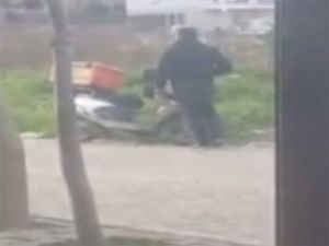 Fırsatçı Motosiklet Hırsızı Kamerada