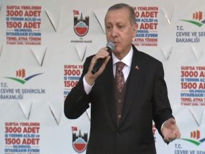 Erdoğan Sur’da Temel Atma Törenine Katıldı