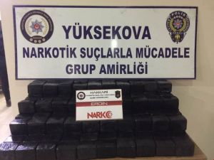 Yüksekova’da 104 Kilo Eroin Ele Geçirildi