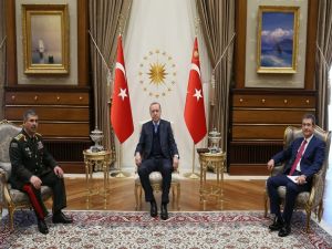Erdoğan, Azerbaycan Savunma Bakanını Kabul Etti