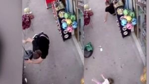Bebeğiyle bekleyen babaya çarptı ve kaçtı!