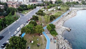 Serin Havada Caddebostan Sahili doldu taştı