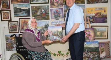 Başkan Selvitopu'dan Kavacıklı ressam Düzgünkaya' ya ziyaret