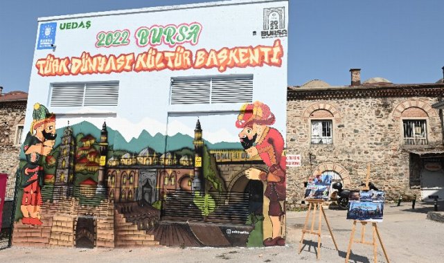 Bursa'da trafolara Türk Dünyası kamuflajı