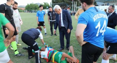 Muğla'da futbolcuya ilk müdahale Başkan Gürün'den