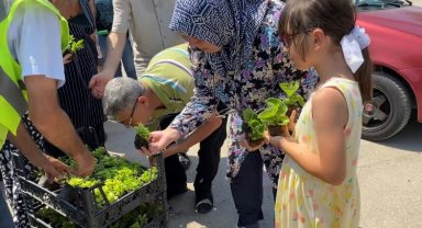 Bursa'da mezarlık ziyaretçilerine ücretsiz çiçek