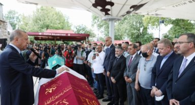Cumhurbaşkanı Erdoğan, Fethiye Gümüşdağ'ın cenazesine katıldı