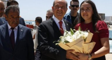 KKTC Cumhurbaşkanı Ersin Tatar Taşucu Limanı'nda