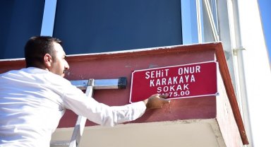 Pençe-3 şehidinin adı Manisa'da ailesinin oturduğu sokağa verildi