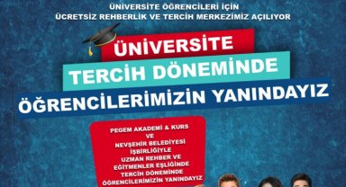Üniversite adayına Nevşehir Belediyesi'nden tercih desteği