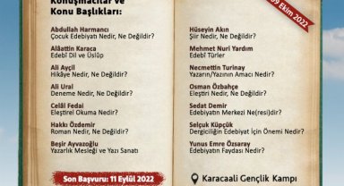 Geleceğin edebiyatçıları Bursa'da kamptan çıkacak