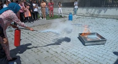 Kayseri itfaiyesinden 'yangın eğitimi'