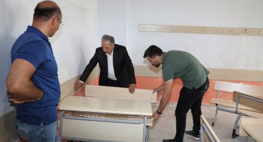 Kayseri Talas'ta okullara çevre düzenlemesi