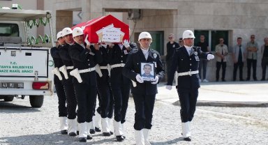 Kütahya'da görevli polis memuru son yolculuğun uğurlandı