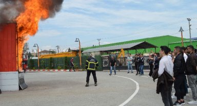 Stajyerler tatbikatta nefes kesti