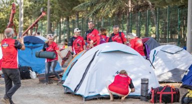 'Zafer Yürüyüşü' için Afyon Yeşilçiftlik'te çadırlar kuruldu