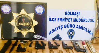 Adıyaman Gölbaşı'nda bir şüphelinin çok sayıda suç aletine el konuldu