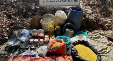 Adıyaman'da 2017 yılında terör örgütlerince kullanılan yaşam malzemesi toprağa gömülü ele geçirildi