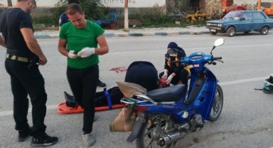 Bilecik Pazaryeri'nde köpeğe çarpan motosiklet sürücüsü yaralandı