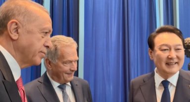 Cumhurbaşkanı Erdoğan, Finlandiya ve Güney Koreli mevkidaşlarıyla sohbet etti