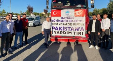 Kayseri'den Pakistan'a yardım tırı