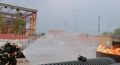 Kocaeli İtfaiyesi'nden Tersan ekiplerine eğitim