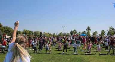 Kocaeli Sekapark'ta spor egzersizi yapıldı