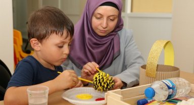 Kocaeli'de anneler çocuklarla KO-MEK'e geliyor