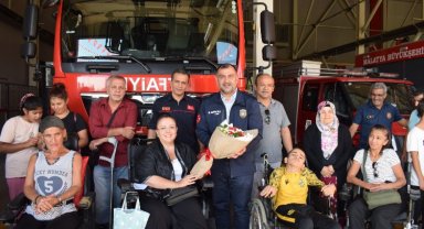 Malatya'da İtfaiye Dairesi'ne 'engelsiz' ziyaret