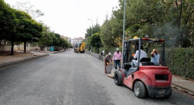 Nevşehir'de sıra yaya kaldırımlarında