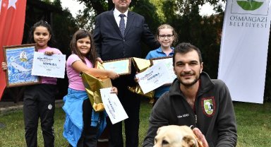 Bursa Osmangazi'de öğrenciler can dostlarıyla buluştu