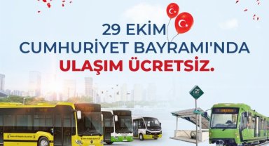 Bursa'da toplu ulaşım 29 Ekim'de ücretsiz