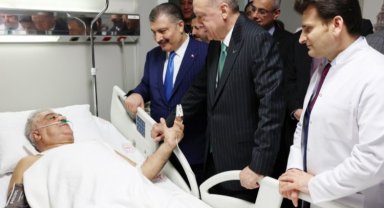 Cumhurbaşkanı Erdoğan'dan Binali Yıldırım'a ziyaret