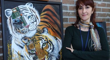 Elektronik atıklar sanatla anlam buldu