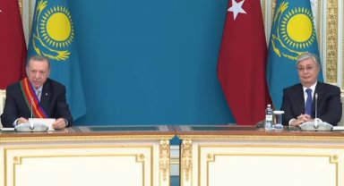 Erdoğan ve Tokayev ortak açıklama yaptı... Kazakistan'dan '1. Derece Dostluk' madalyası