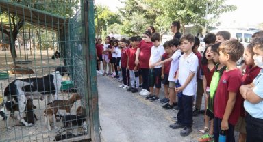 Hatay'da can dostlarına miniklerden ziyaret