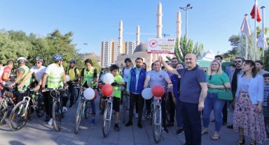 Mahmut Demirtaş Mardin'de kalbi için pedalladı