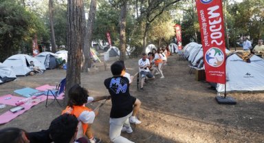 Muğla'da üniversite öğrencileri kampta buluştu