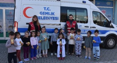 Bursa Gemlik'te anaokuluna 'sağlıklı' ziyaret