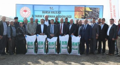 Bursa'da tarlalar tohum desteğiyle yeşeriyor