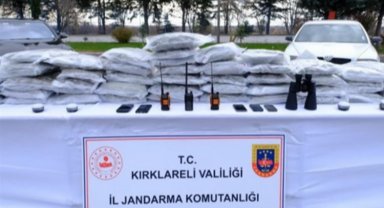 Kırklareli'de Jandarma'dan uyuşturucu kaçakçılığına operasyon
