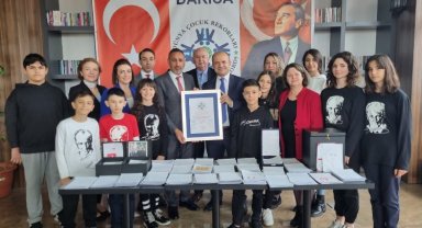 Kocaeli Darıcalı öğrenciler 2023 mektupla dünya rekoru kırdı