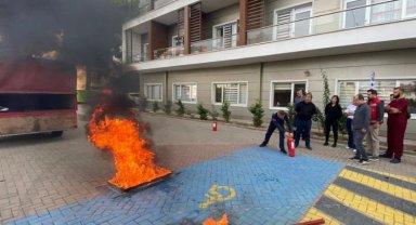 Manisa'da 'temel yangın eğitimleri' sürüyor
