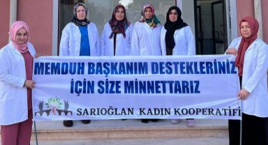 Sarıoğlanlı kadınlardan Memduh Büyükkılıç'a teşekkür