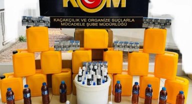 Adıyaman'da litrelerce sahte içki ele geçirildi