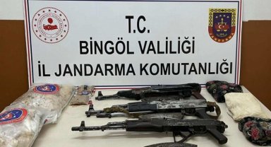 Bingöl'de kalaşnikof ve patlayıcı madde ele geçirildi