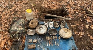 Bingöl'de sığınakta yaşam malzemesi ele geçirildi