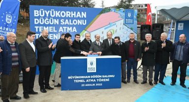 Bursa Büyükorhan'da yeni yıl öncesi yeni yatırımlara temeller atıldı
