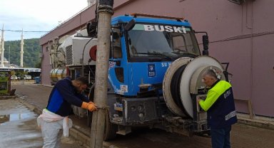 BUSKİ ekipleri Antalya'da sel bölgesinde