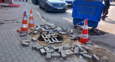 Edirne Keşan'da çukur tehlike saçıyor